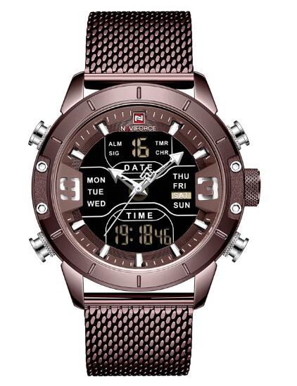 Men's Business Quartz Watch with Alarm and Calendar