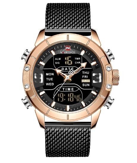 Men's Business Quartz Watch with Alarm and Calendar